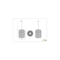 Large sisal hanging lamp 1xE27 matt black