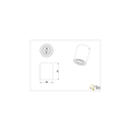 Spot de plafond simple rond orientable 1xGU10 blanc