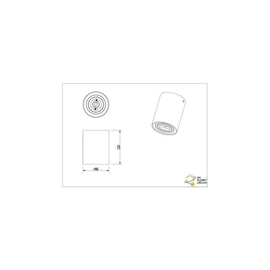 Foco de techo orientable redondo 1xGU10 blanco