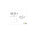 Round matte black directional duo ceiling spot 2xGU10