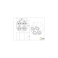 Adjustable round quartet ceiling spot 4xGU10 white matt