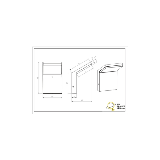 Moderne buitenwandlamp LED 1x8W 3000K antraciet
