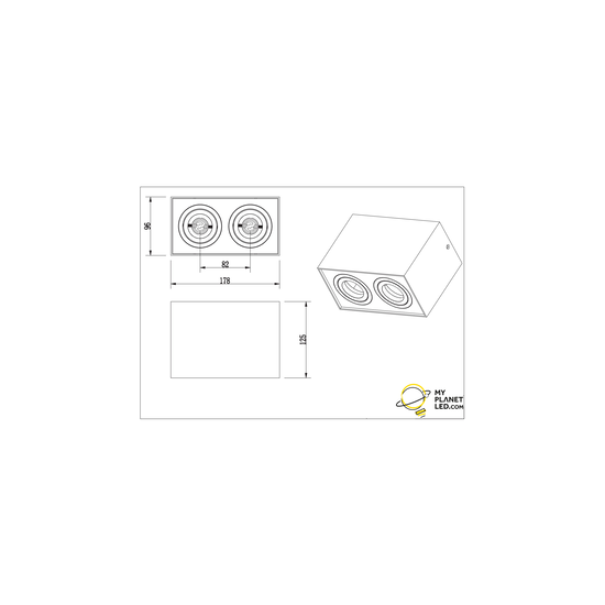 Strakke draaibare mat zwart duo plafondspot GU10