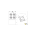 Plafonnier orientable élégant noir mat 4 spots 4xGU10
