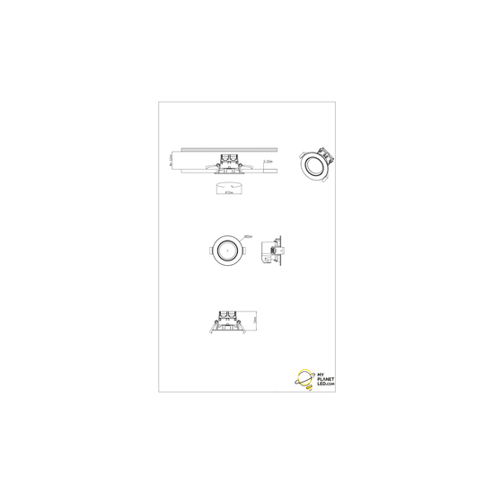 Mat wit ronde draaibare inbouwspot LED 1x5,5W 3000K