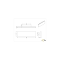 Petite applique murale haut/bas plat LED 6W 3000K couleur rouille