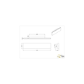 Large flat top/bottom wall lamp LED 9W 3000K rust color