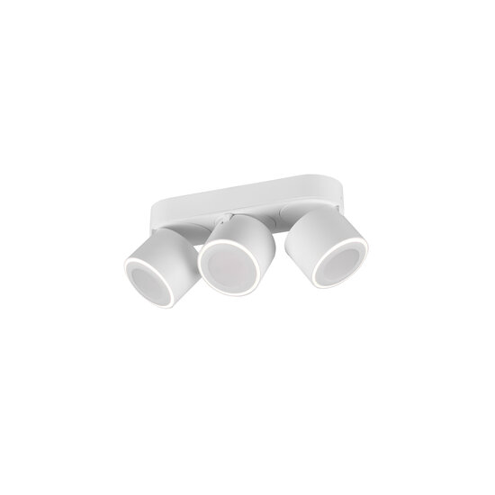 White trio recessed or surface mounted ceiling spot 3x5W 3000K