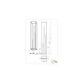 Vito lampadaire en métal noir mat, douille 3x E27 max 10W, dimensions 153 x 25 x 25 cm, ampoule non incluse, IP20