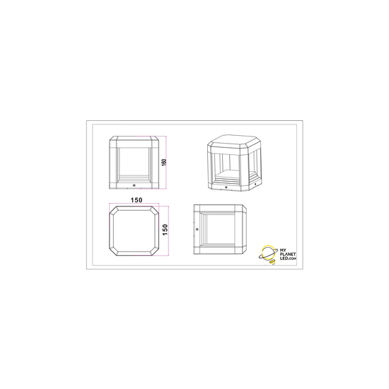 Buitenwandlamp LED 1x11W 3000K antraciet