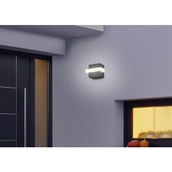 Cube-shaped outdoor wall lamp LED 1x 7.5W 3000K anthracite