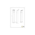 Moderne hohe Außenstehleuchte LED 1x8W 3000K Anthrazit