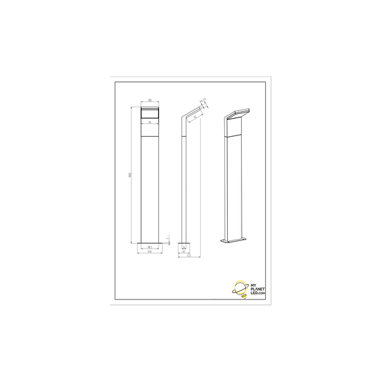 Moderne hohe Außenstehleuchte LED 1x8W 3000K Anthrazit