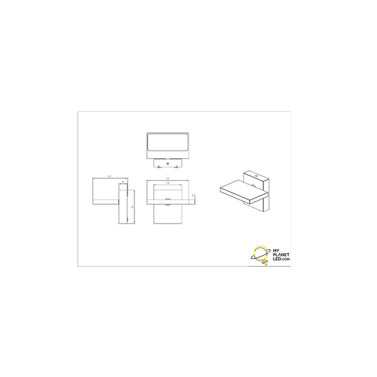 Draaibare buitenwandlamp LED 1x8W 3000K antraciet