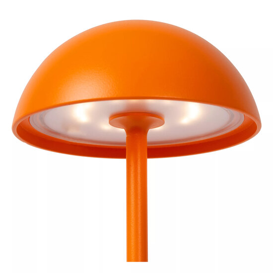 Oranje USB oplaadbare draadloze tafellamp voor buiten dimbaar 1,5W