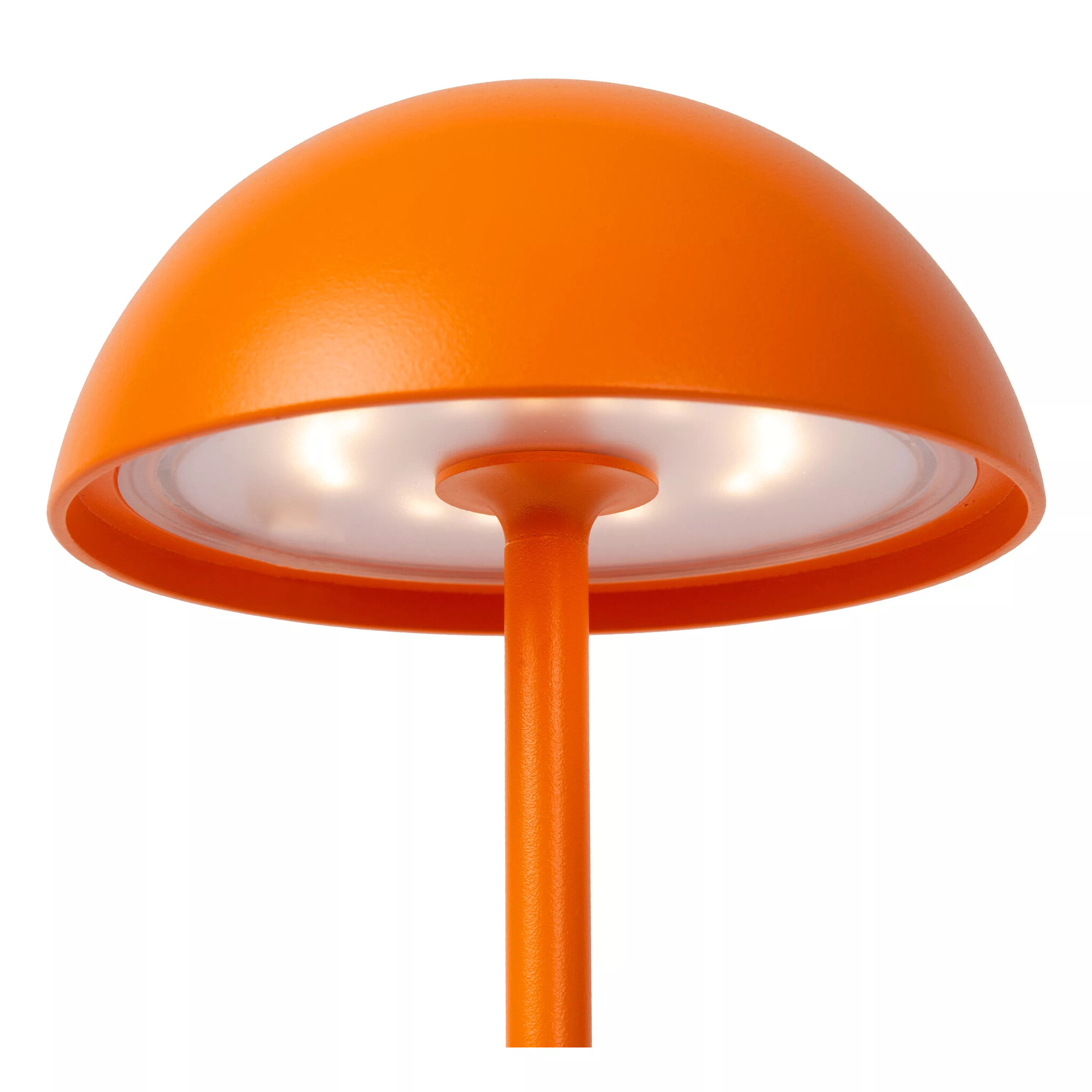 Lámpara de mesa exterior inalámbrica recargable USB naranja