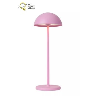 Roze USB oplaadbare draadloze tafellamp voor buiten dimbaar 1,5W