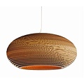 Hanglamp-karton wit-beige design karton ellips Ø 42cm E27