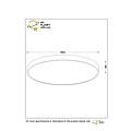 Große Messing-Gold-Deckenleuchte, 60 cm Durchmesser, LED-Dimmung 60 W, 2700 K, 3 Stufen dimmbar