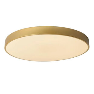 Große Messing-Gold-Deckenleuchte, 60 cm Durchmesser, LED-Dimmung 60 W, 2700 K, 3 Stufen dimmbar