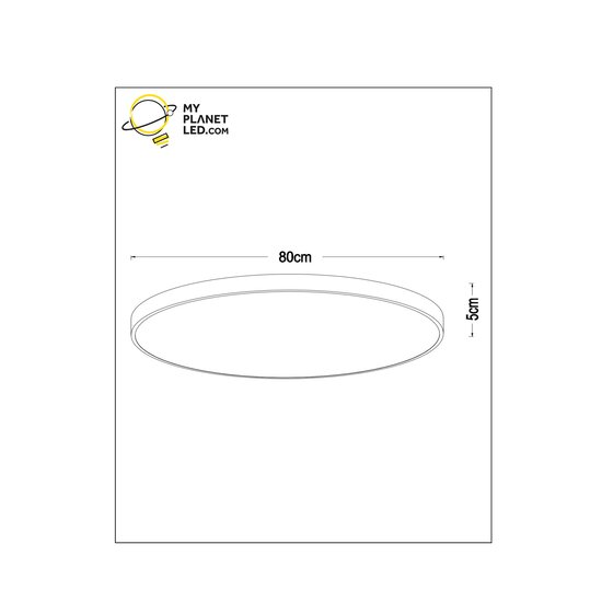 Huge black ceiling lamp 80 cm dia LED Dim 80W 2700K 3 StepDim