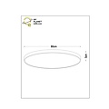 Giant brass ceiling lamp 80 cm dia LED Dim 80W 2700K 3 StepDim