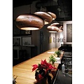 Hanging lamp cardboard white or beige design ellipse Ø 50cm E27