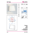 Chrome wall lamp E14 with white shade