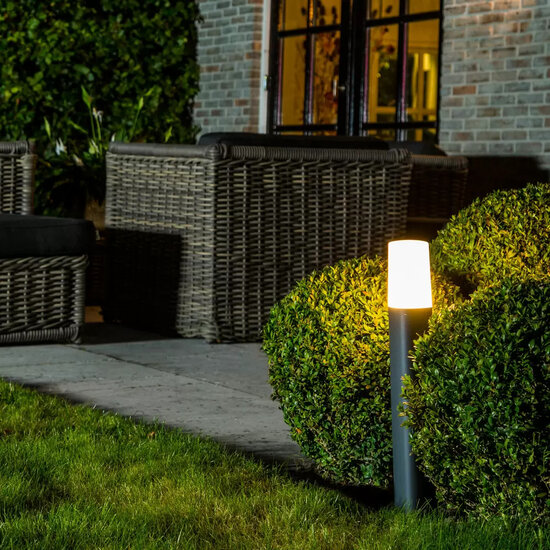 Bollard black metal E14 IP54 500mm high