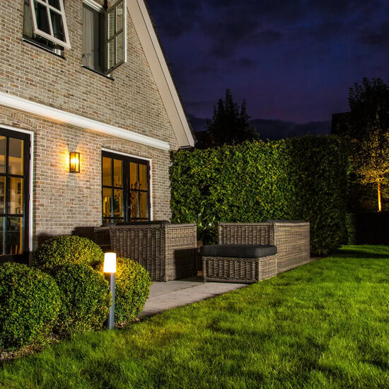 Bollard black metal E14 IP54 500mm high