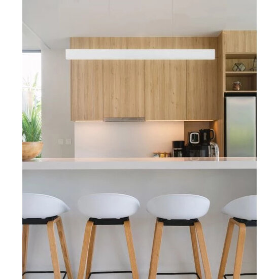 Hanging lamp above dining table / desk 36W LED sleek white dimmable