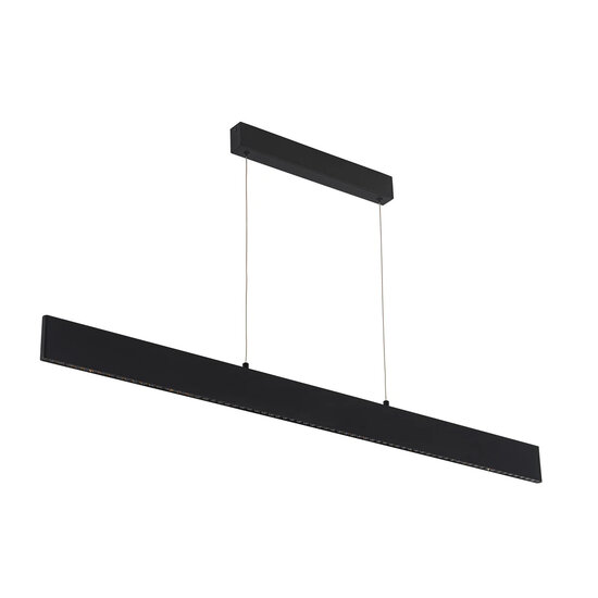 Long pendant lamp 38 W LED sleek black dimmable light above & below