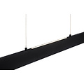 Long pendant lamp 38 W LED sleek black dimmable light above & below