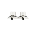 Spot encastrable double blanc orientable 2 x 20 W LED Garantie 5 ans 278x138mm
