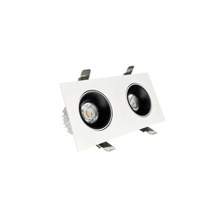 Spot encastrable double blanc orientable 2 x 20 W LED Garantie 5 ans 278x138mm