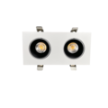 Adjustable 2 x 30 W double recessed spot white 5 year warranty 330x165mm