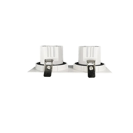 Adjustable 2 x 30 W double recessed spot white 5 year warranty 330x165mm