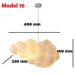 Lampe nuage 2x E27 40 x 23 x 16 cm