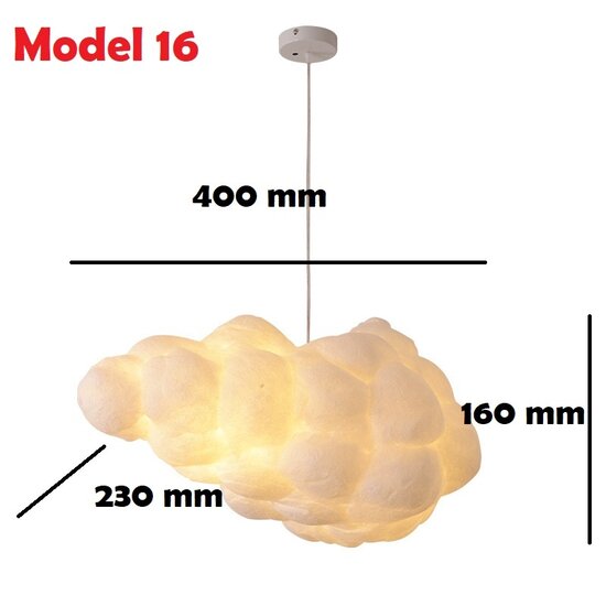 Wolk lamp 2x E27 40 x 23 x 16 cm