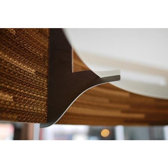 Lámpara colgante cartón Ø 45cm E27 diseño blanco o beige redonda