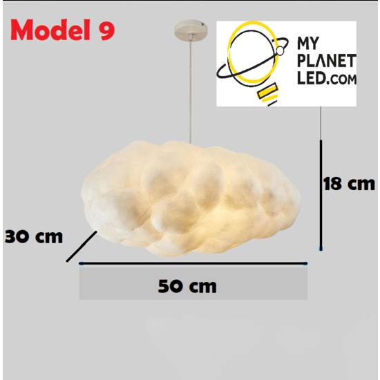 Wolkenlampe 2x E27 50 x 26 x 18 cm