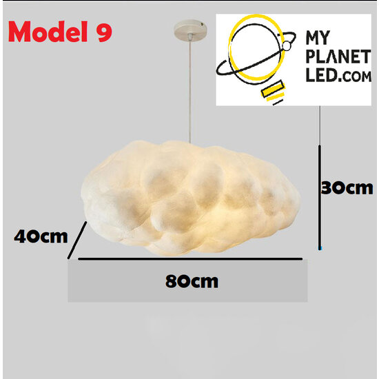 Lampe nuage 3x E27 80 x 40 x 30 cm