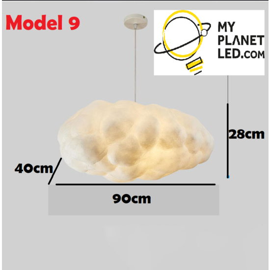 Wolkenlampe 4x E27 90 x 40 x 28 cm