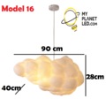 Lampe nuage 4x E27 90 x 40 x 28 cm