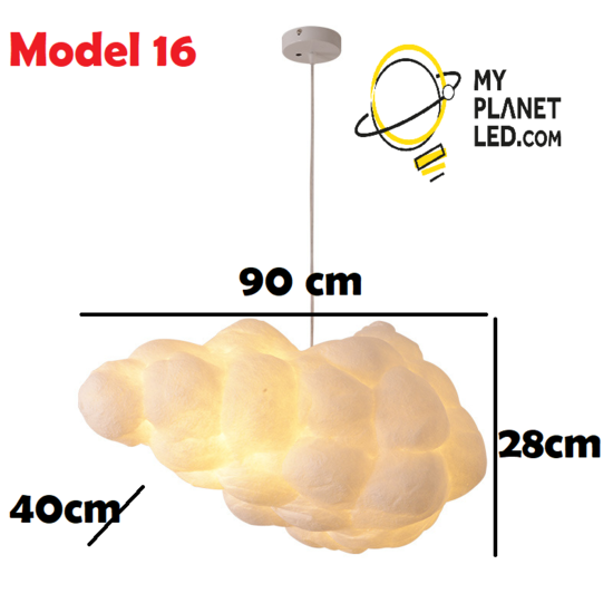 Lampe nuage 4x E27 90 x 40 x 28 cm