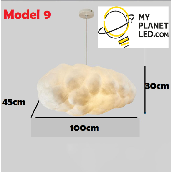 Wolkenlampe 4x E27 100 x 45 x 30 cm