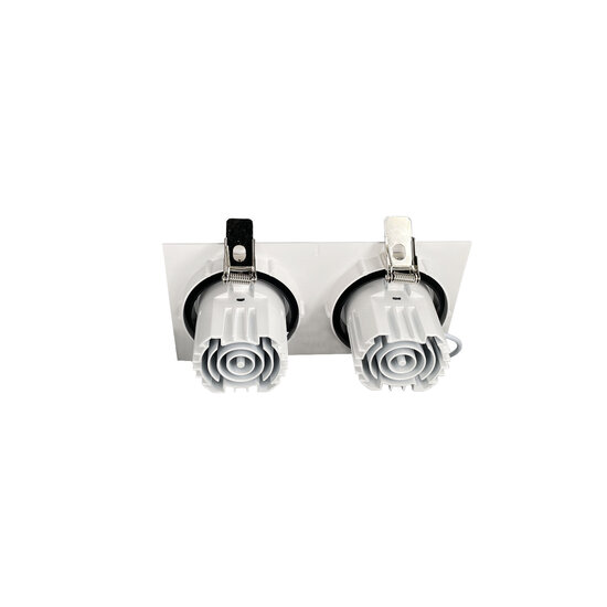Profy Foco empotrable doble queso y pan blanco orientable 2 x 20 W LED