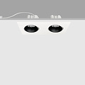 Profy Spot LED double encastrable blanc orientable 2 x 20 W fromage et pain