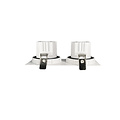 Profy Foco empotrable doble orientable 2 x 20 W blanco para iluminación carne rosa