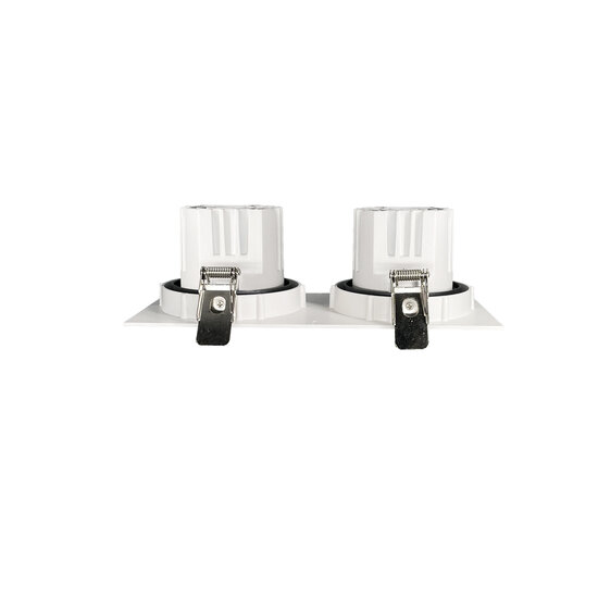 Profy Foco empotrable doble orientable 2 x 20 W blanco para iluminación carne rosa